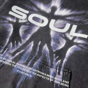 retro soul shadow graphic hoodie   iconic & youthful style 2566