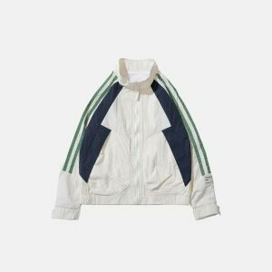 retro sports windbreaker jacket loose & dynamic streetwear 1216