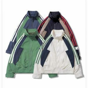 retro sports windbreaker jacket loose & dynamic streetwear 1225