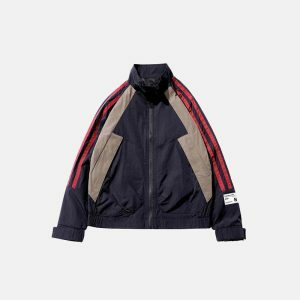 retro sports windbreaker jacket loose & dynamic streetwear 6510