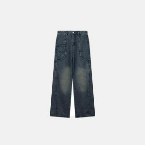 retro washed flared jeans   youthful denim revival 6318