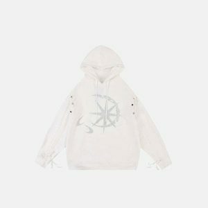 rhinestone graphic hoodie youthful & edgy streetwear 3346