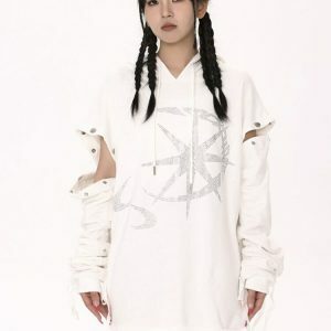 rhinestone graphic hoodie youthful & edgy streetwear 3615