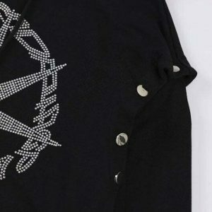 rhinestone graphic hoodie youthful & edgy streetwear 8342