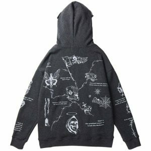 ritual hoodie with dynamic print youthful streetwear icon 3173