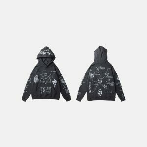 ritual hoodie with dynamic print youthful streetwear icon 5291