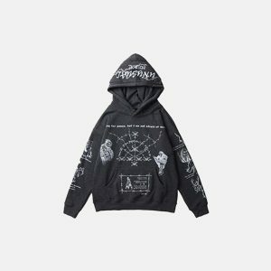 ritual hoodie with dynamic print youthful streetwear icon 6073