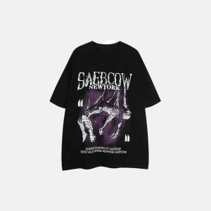 shadow grunge oversized tee youthful & edgy streetwear 6909