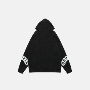 shadow print zip up hoodie dynamic urban style & comfort 2235