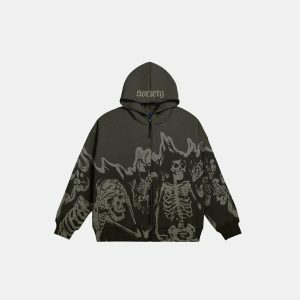 skeleton society hoodie iconic & youthful streetwear essential 1197