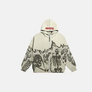 skeleton society hoodie iconic & youthful streetwear essential 8717