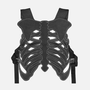 skeleton vest streetwear iconic & edgy fashion staple 8675