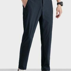 sleek mid waist loose straight pants timeless comfort 4375