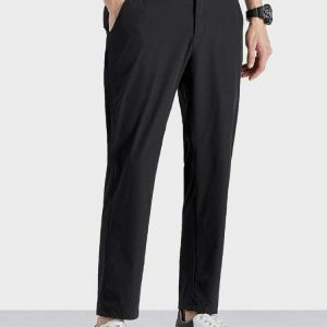 sleek mid waist loose straight pants timeless comfort 8388