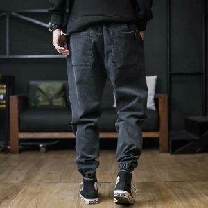 sleek solid cargo pants loose fit & urban appeal 1714