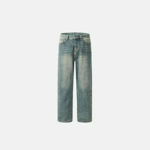 sleek washed jeans classic fit & youthful appeal 8050