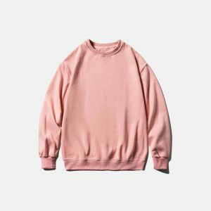 solid color oversized sweatshirt   chic & minimalist comfort 6447