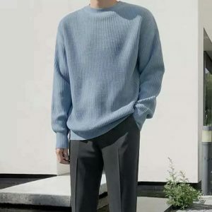 solid color sweater   chic knit for timeless style 1874