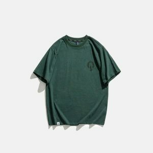 solid feast t shirt bold color & minimalist design 8012