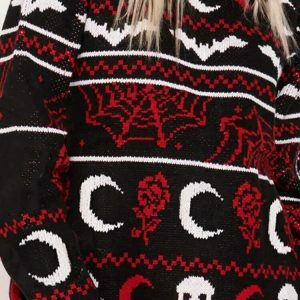 spooky moon skull sweater youthful & edgy pattern 8329