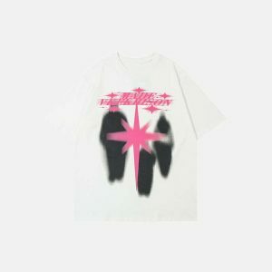 star shadow graphic tee dynamic & youthful design 2345