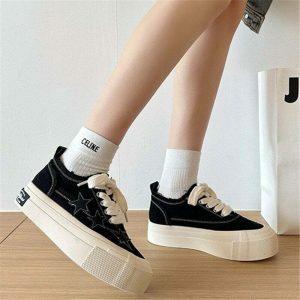 star thick bottom sneakers youthful & dynamic street kicks 2346