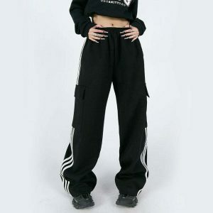 striped cargo pants for women chic & youthful streetwear 3378