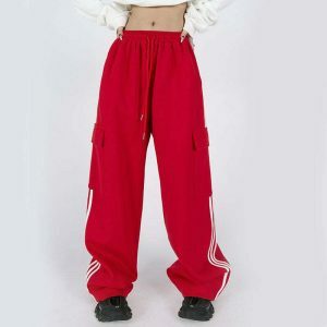 striped cargo pants for women chic & youthful streetwear 4908