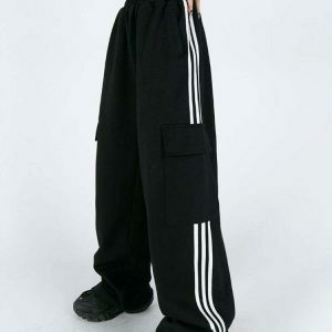 striped cargo pants for women chic & youthful streetwear 7938