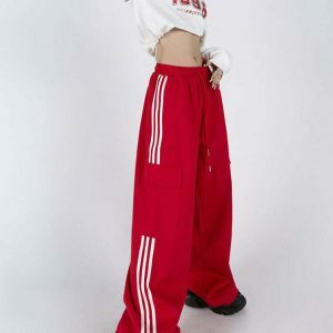 striped cargo pants for women chic & youthful streetwear 8329