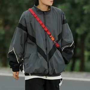 striped windbreaker jacket   dynamic urban style & youthful appeal 5440