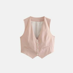 summer chic polyester vest for women   sleek & vibrant 1879