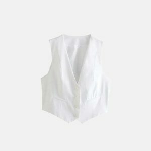 summer chic polyester vest for women   sleek & vibrant 4637