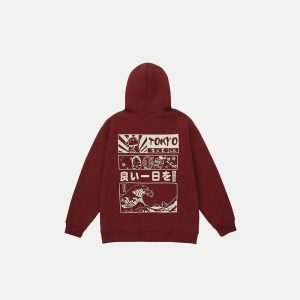 tokyo inspired banners hoodie youthful & urban design 1168