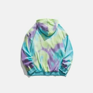 trendy tie dye hoodie zip up youthful streetwear appeal 5255