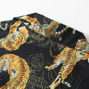 tropical tiger hawaiian shirt   youthful & vibrant style 1288