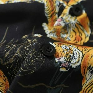 tropical tiger hawaiian shirt   youthful & vibrant style 5261
