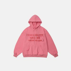 unusual hoodie with dynamic pocket design   street chic 4912