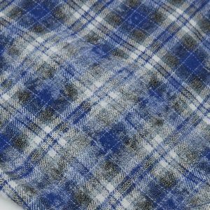 urban brushed check shirt in blue plaid   chic & timeless 6562