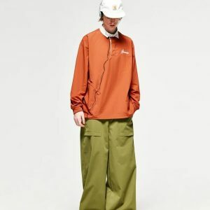 urban chic drawstring cargo pants   baggy & trendy fit 1169