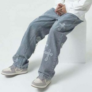 urban cross baggy jeans youthful & edgy streetwear staple 1281