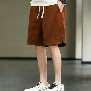 urban drawstring baggy sweat shorts youthful & comfy 7366