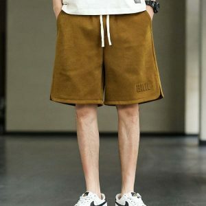 urban drawstring baggy sweat shorts youthful & comfy 7954