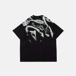 urban graffiti t shirt black & bold streetwear icon 4332