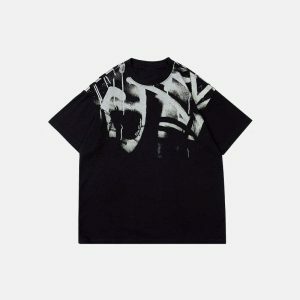 urban graffiti t shirt black & bold streetwear icon 5616