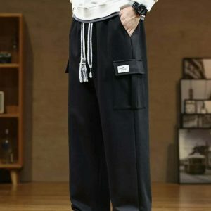 urban multi pocket baggy sweatpants sleek & trendy comfort 1951