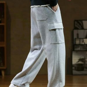 urban multi pocket baggy sweatpants sleek & trendy comfort 3247