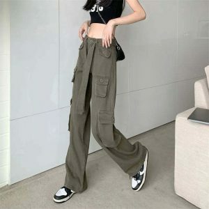 urban wideleg cargo pants   sleek belted design & trendy fit 2880