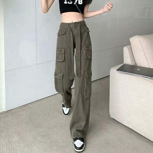 urban wideleg cargo pants   sleek belted design & trendy fit 5760