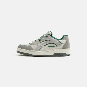 versatile retro splice sneakers in dynamic green hue 5643